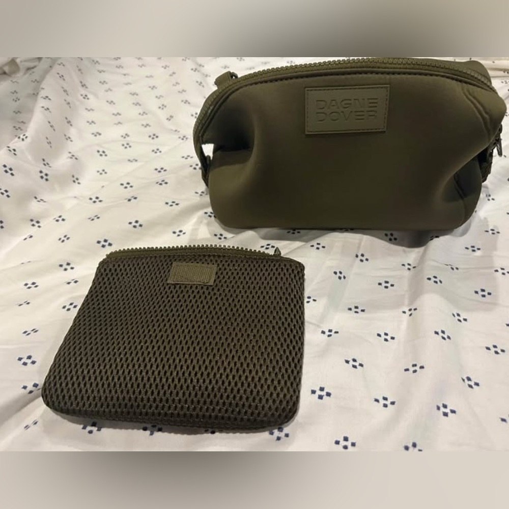 Hunter Green Dagne Dover makeup bag